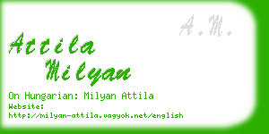 attila milyan business card